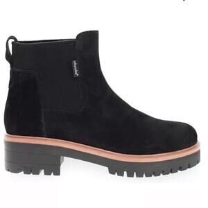 Chooka Kensington Black Suede Chelsea Booties Size 36